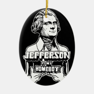Jefferson är min Homeboyprydnad Julgransprydnad Keramik
