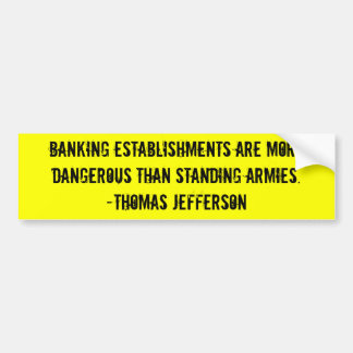 Jefferson: Centraliserad banker Bildekal