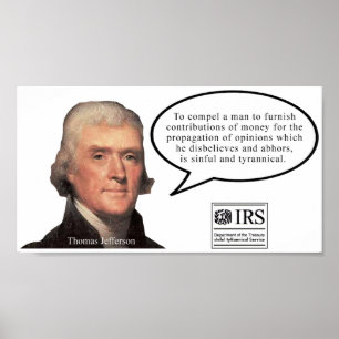Jefferson citationsteckenaffisch poster