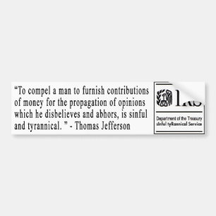 Jefferson citationsteckenbildekal bildekal