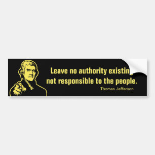 Jefferson citationsteckenbildekal bildekal