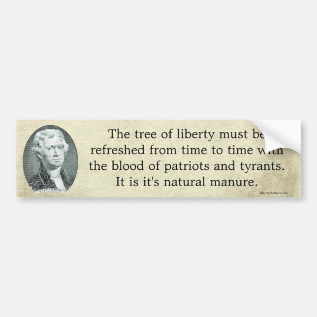 Jefferson citationsteckenbildekal bildekal (Framsidan)