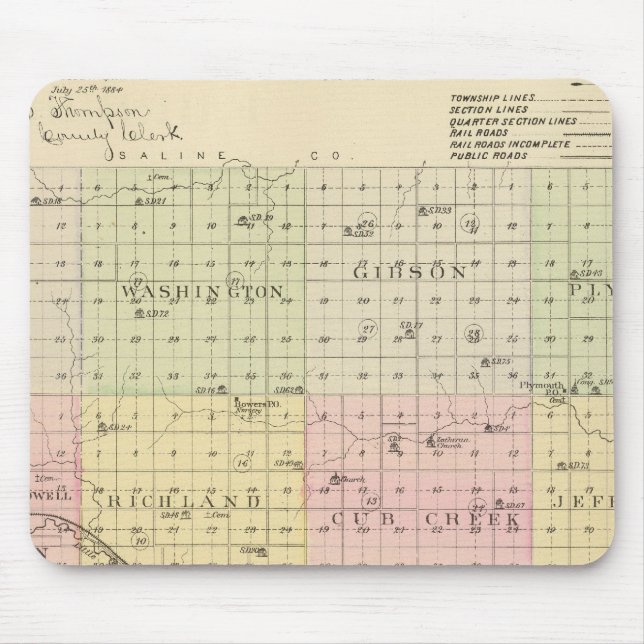 Jefferson County, Nebraska Musmatta (Framsidan)