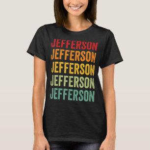 Jefferson County Washington Rainbow Text Design T Shirt