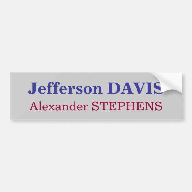 Jefferson DAVIS, Alexander STEPHENS Bildekal (Framsidan)