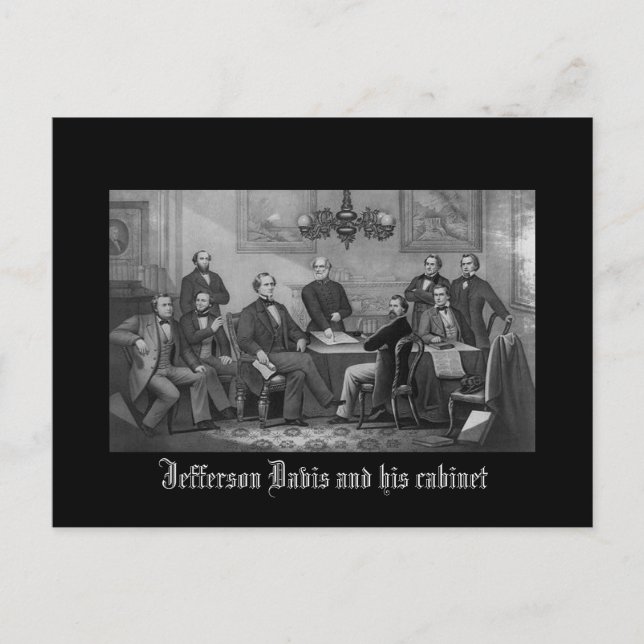 Jefferson Davis och hans kabinett Vykort (Framsida)