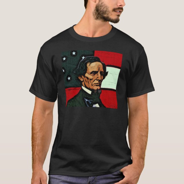 Jefferson Davis, president av Confederacyen T-shirt (Framsida)