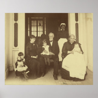 Jefferson Davis & Three Generation by E. Wilson Poster