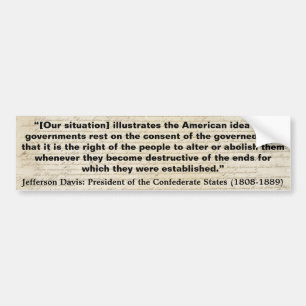 JEFFERSON DAVIS vårt läge illustrerar Bildekal