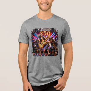Jefferson & De Grundande Fäderna Rockband 250-årsj T Shirt