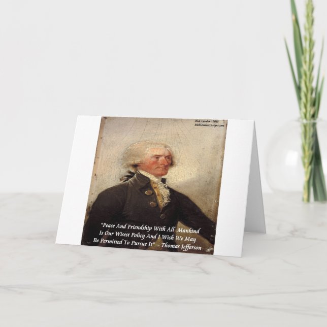 Jefferson "Fred/Vänskap" Citat Kort (Framsida)