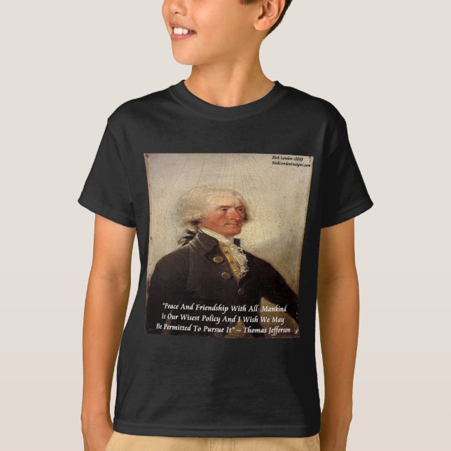 Jefferson "Fred/Vänskap" Citat T-shirt (Framsida)