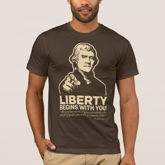 Jefferson frihetskjorta t-shirt (Framsida)