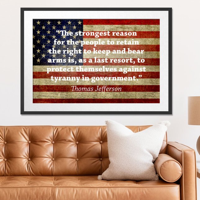 Jefferson: Höger att bära arm Poster (Patriotic Poster)