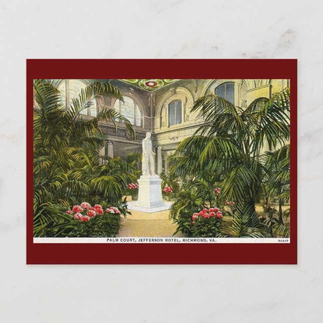 Jefferson Hotel, Richmond, Virginia Vintage Vykort (Framsida)