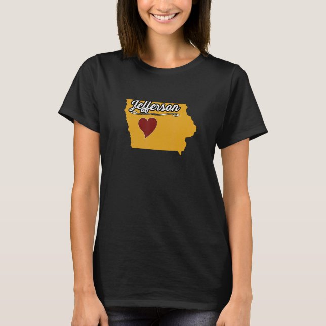 JEFFERSON IOWA IA USA Cute Souvenir Merch  US City T Shirt (Framsida)