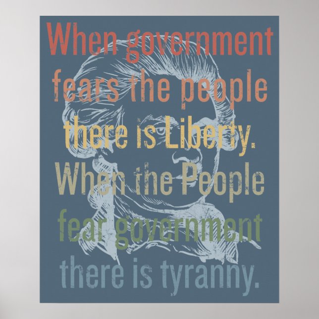 Jefferson Liberty Quote Print Poster (Framsidan)