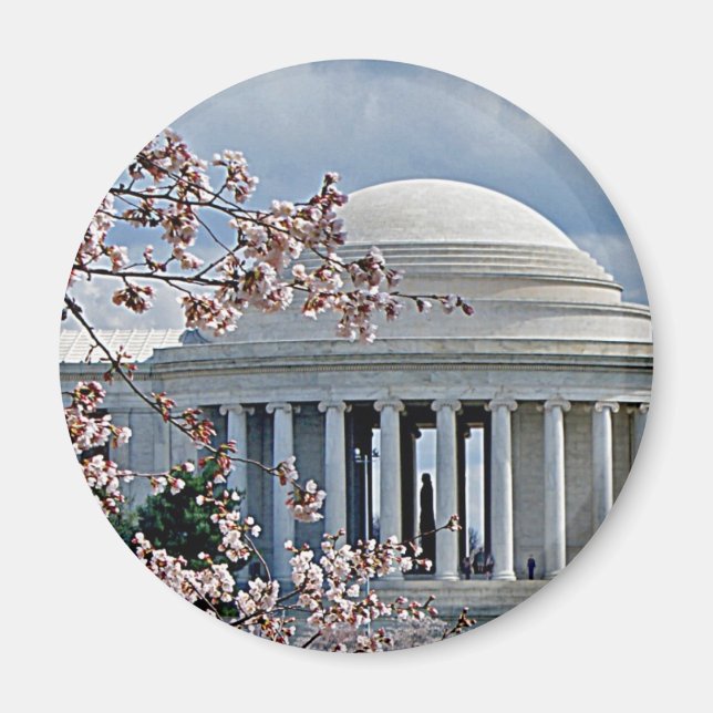 Jefferson Memorial - Cherry Blommars Magnet (Framsidan)