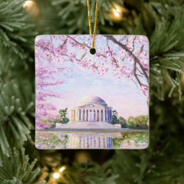 Jefferson Memorial Cherry Blommars Ornament