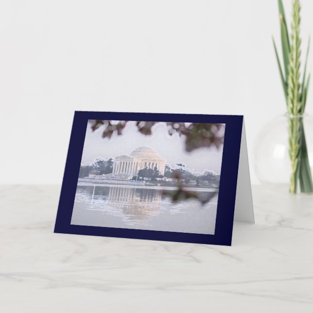 Jefferson Memorial reflected in Tidal Basin Kort (Framsida)