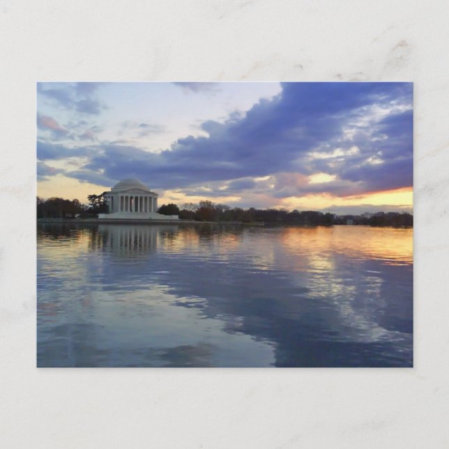 Jefferson Memorial Sunset vykort (Framsida)
