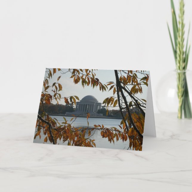 Jefferson minnesmärke i nedgången kort (Framsida)