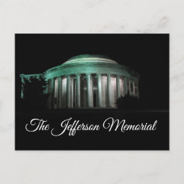 Jefferson-minnesmärket på natten vykort