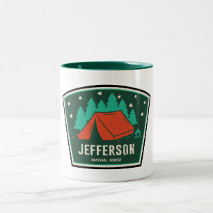 Jefferson National Forest Camping Två-Tonad Mugg