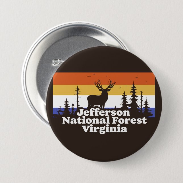 Jefferson National Forest Virginia Knapp (Framsida & baksida)