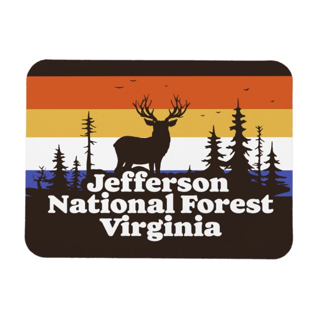 Jefferson National Forest Virginia Magnet (Horisontell)