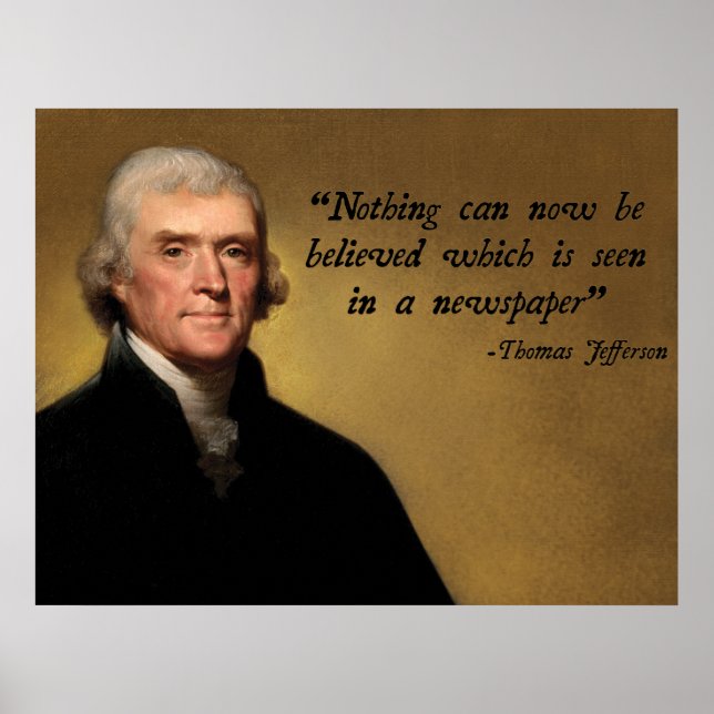 Jefferson Newspaper Quote Poster (Framsidan)