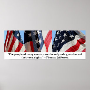 Jefferson och flagga poster