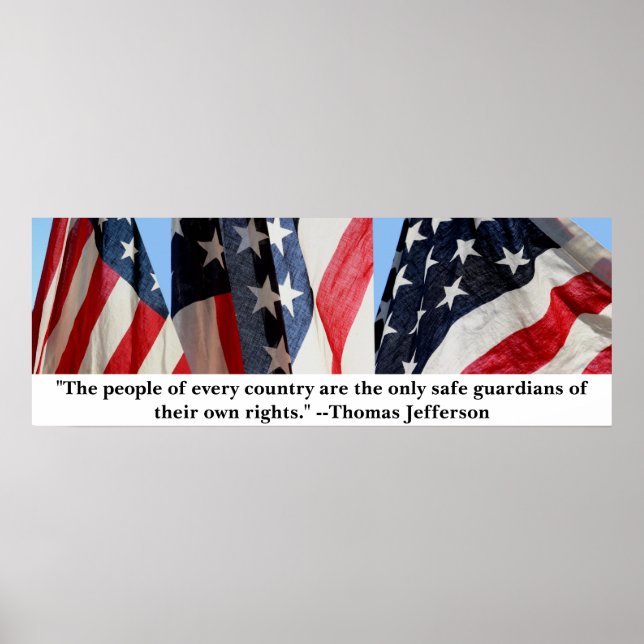 Jefferson och Flagga Poster (Framsidan)
