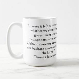 Jefferson om tidningar kaffemugg