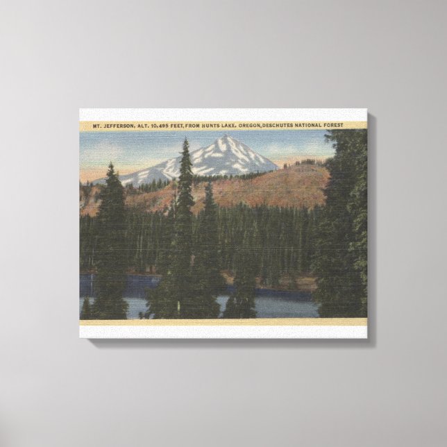 Jefferson, Oregon - View from Hunts Sjö Canvastryck (Framsida)