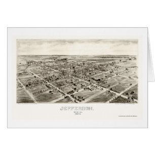 Jefferson panorama- karta för OH - 1901 Hälsningskort