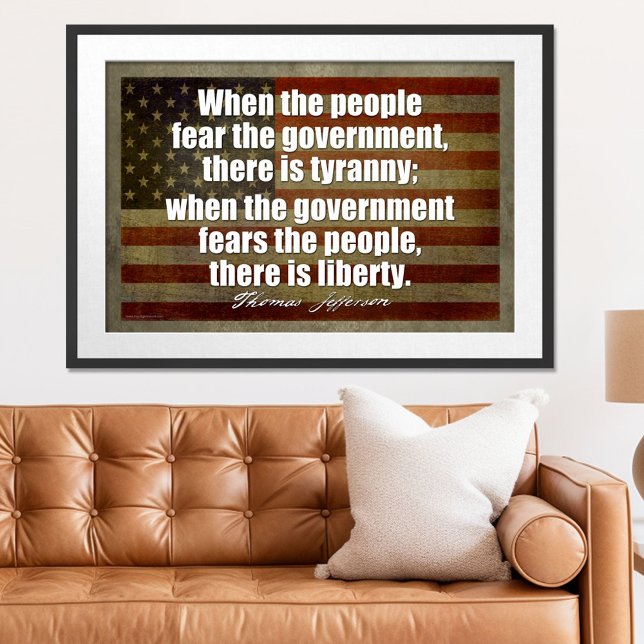 Jefferson Poster: Tyranny vs Liberty Poster (Patriotic Poster)