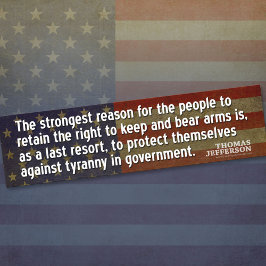 Jefferson Quote: Den starkaste anledningen till... Bildekal
