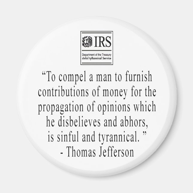 Jefferson Quote magnet (Framsidan)