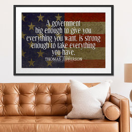 Jefferson Quote på Big Government Poster