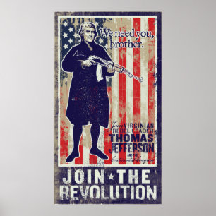 Jefferson Revolution Propaganda Print Poster
