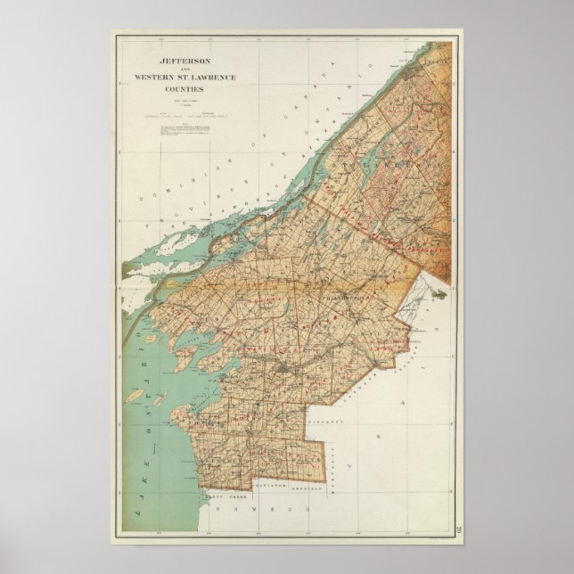 Jefferson, St Lawrence County Poster (Framsidan)