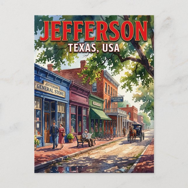 Jefferson, Texas, USA USA Vykort (Framsida)