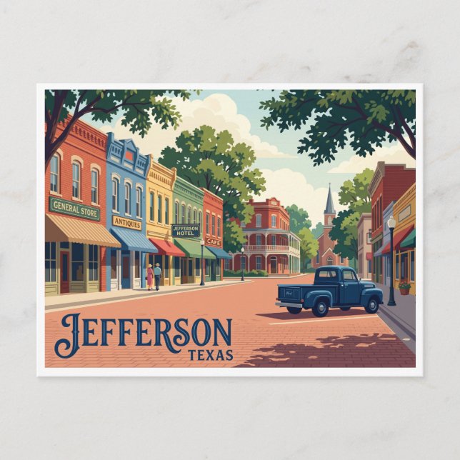 Jefferson Texas Vykort (Framsida)