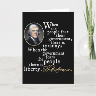 Jefferson Tyranny-Liberty Quote Kort