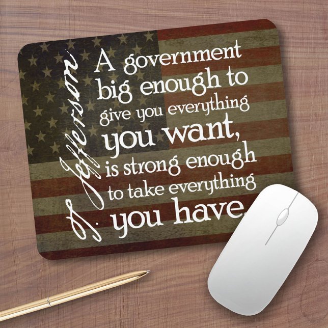 Jefferson: Var försiktig med storregeringen Musmatta (Custom Mousepad)