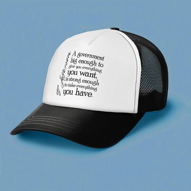 Jefferson: Var försiktig med storregeringen Truckerkeps (Thomas Jefferson Trucker Hat)