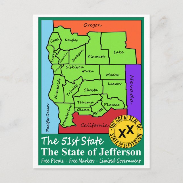 Jeffersonstaten Vykort (Framsida)