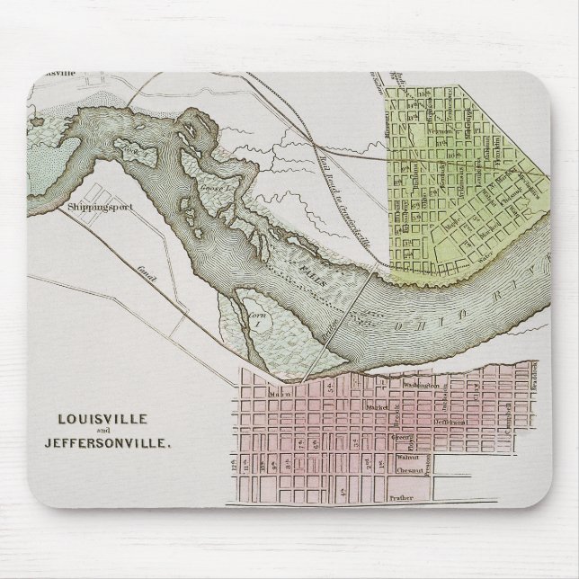 JEFFERSONVILLE INDIANA: KARTA MUSMATTA (Framsidan)