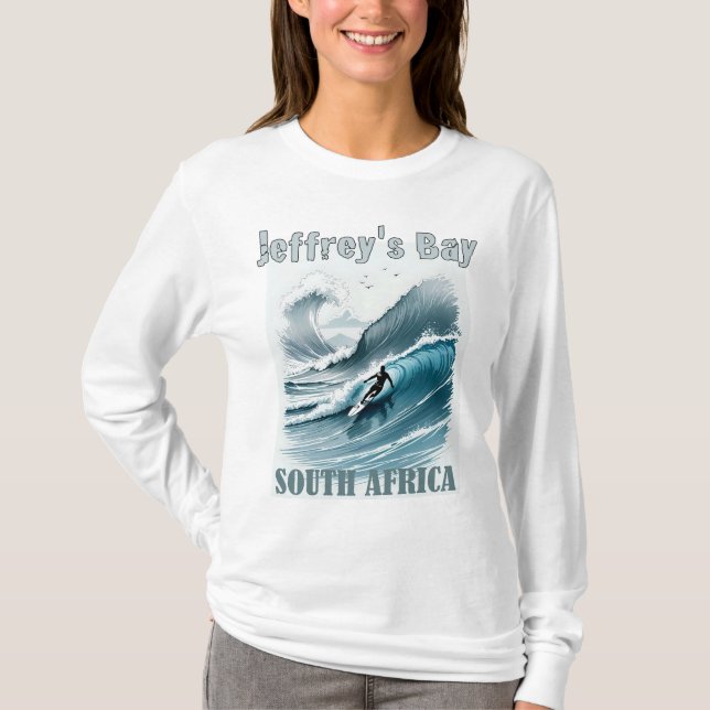 Jeffrey's Bay Surfing Äventyr T Shirt (Framsida)